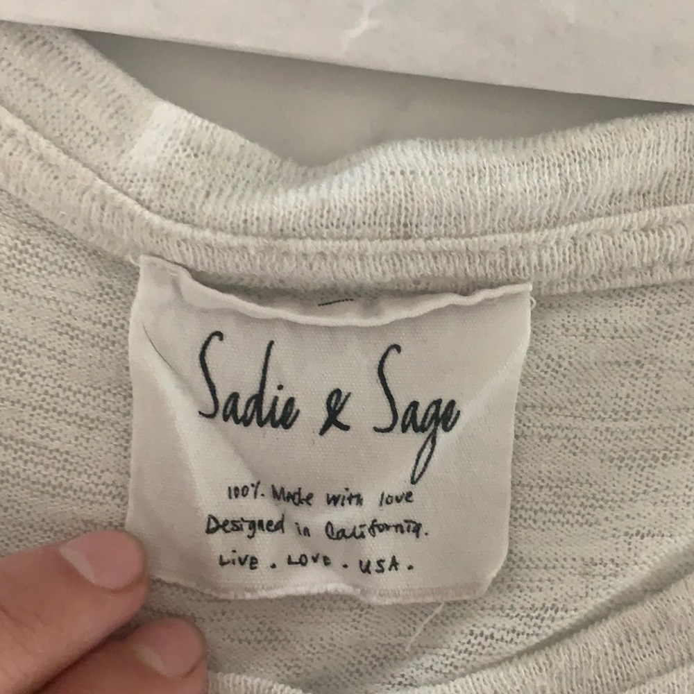 Sadie and sage white sheered top